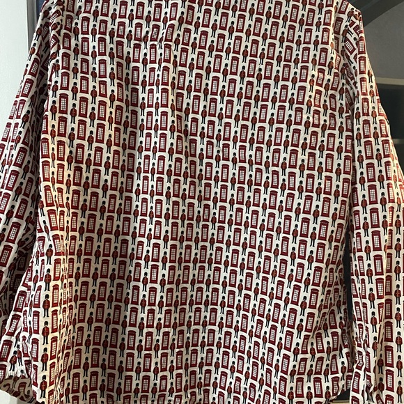 RARE Talbots London British Phone ☎️ Queens 💂‍♀️ Guards Button Down Shirt - Picture 3 of 5